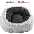 Plush Faux Fur Bean Bag Chairs, Memory Foam Filled Sofa Chair Shape Bean Bag For Adults/Teens/Kids, Ultra-Soft Lazy Sofa For Living Room Bedroom College Dorm, Grey