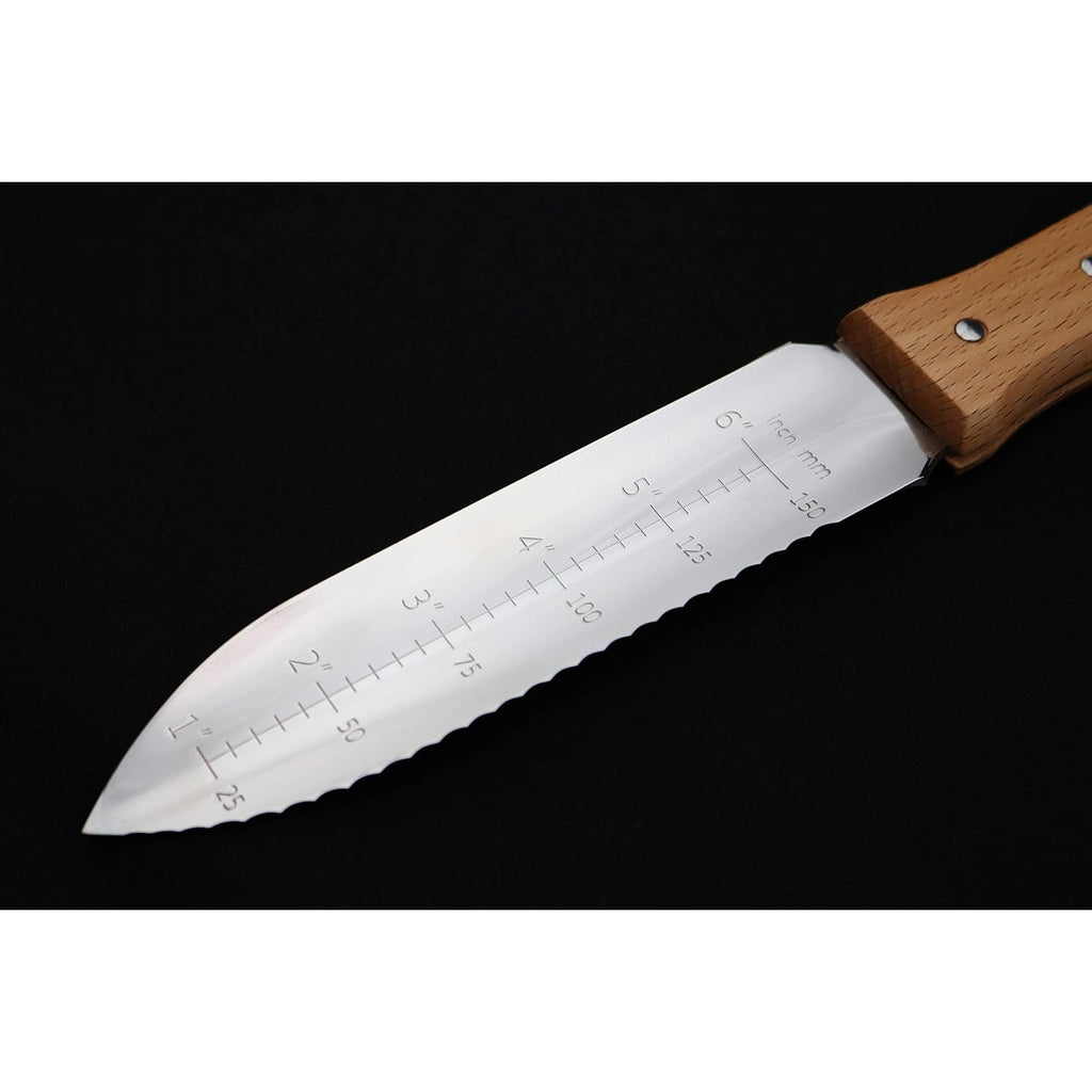 Nisaku Njp650 The Original Hori Hori Namibagata Stainless Steel Weeding Knife, 7.25-Inch Blade