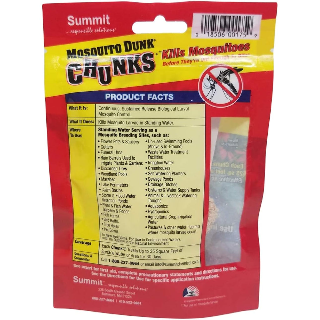 Summit...Responsible Solutions Mosquito Dunk Chunks Kills Mosquito Larvae In All Types Of Standing Water
