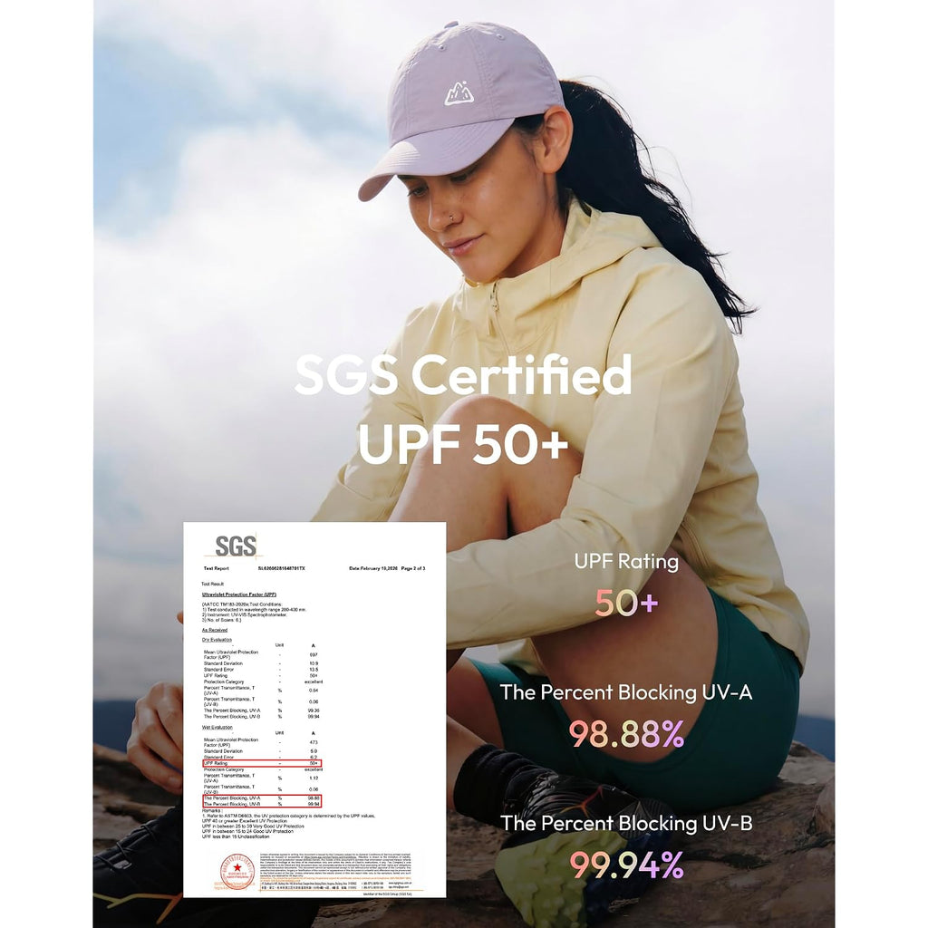 Jeasona UPF 50+ UV Protection Running Hat for Women, Lightweight Quick Dry Packable Sun Protection Baseball Cap Purple