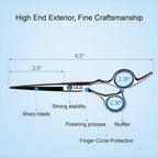 Hair Cutting Scissors, Ulg Professional Hair Scissors 6.5 Inch Right-Hand Razor Edge Barber Shears Salon Hair Cutting Shears Made Of Japanese Stainless Steel, Hand Sharpened Blue