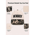 Mommin Trucker Hat for Women, Adjustable Embroidered Mom Baseball Cap -Christmas Mothers Day Birthday Gifts for Mom & Wife Mommin Leopard-01
