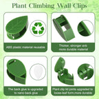 60 Pcs Plant Wall Clips, Plant Climbing Wall Fixture Clips, Wall Vines Fixing Clips With 72 Adhesive Stickers, Self-Adhesive Plant Fixer For Vine Support And Indoor Outdoor Decoration