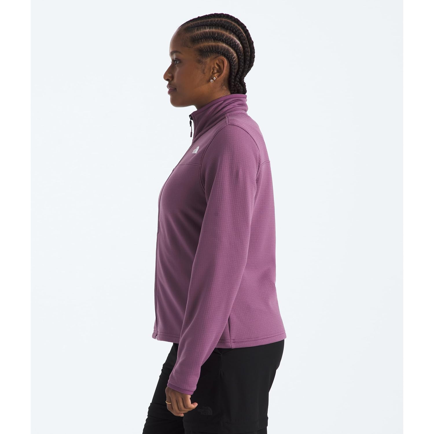 The North Face Women'S Cedar Trail Grid Fleece Jacket | Zip Pockets & Reinforced Binding On The Collar, Cuffs & Hem