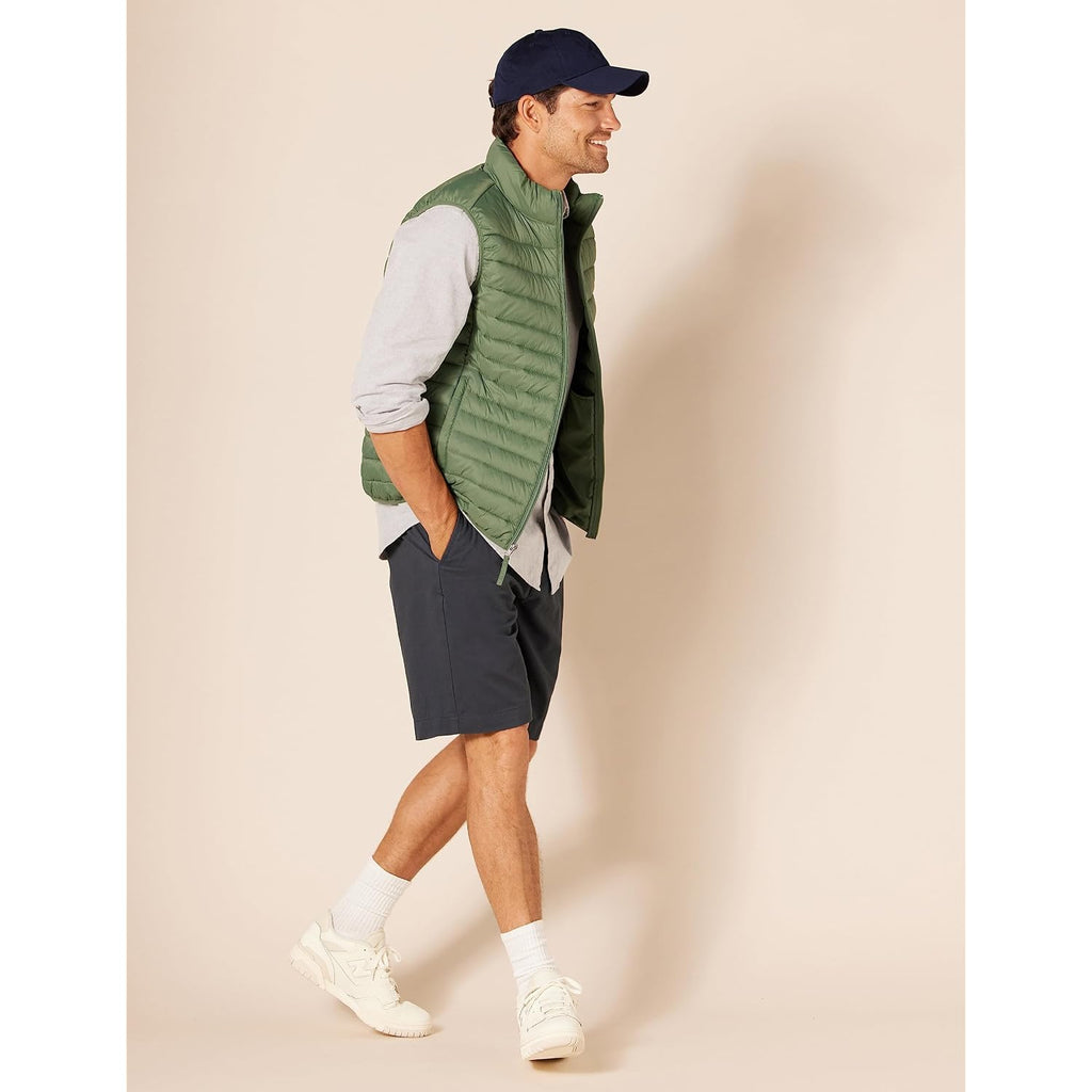 Amazon Essentials Men'S Classic-Fit 9" Cotton Twill Chino Shorts With Button-Through Pockets