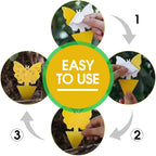 58 Pack Yellow Sticky Gnat Traps For Plants - Fungus Gnat Killer, Fruit Fly Traps For Indoors, Gnat Sticky Traps For Plants, Family Friendly Design, Sunflower + Butterfly Shapes