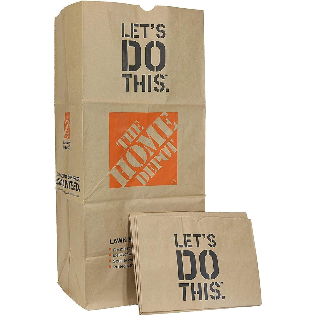 Home Depot Heavy Duty Brown Paper 30 Gallon Lawn And Refuse Bags For Home And Garden (30 Lawn Bags)