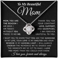 To My Mom Necklace Gifts Meaningful Gift to Mom from Son Without You There Is No Me – I Love You Necklace, Sentimental Mother's Day Gift for Mom from Son, Unique Moms Birthday Gift Ideas