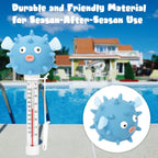 Xy-Wq Floating Pool Thermometer, Large Size Easy Read For Water Temperature With String For Swimming Pools, Hot Tubs, Ponds, Spas (Puffer)
