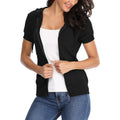 Miss Moly Women'S Zip Up Hoodie Short Sleeves Hooded Jacket Casual Lightweight Sweatshirt With Pockets