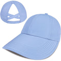 Large Wide Brim Criss Cross Ponytail Baseball Sun Hats For Women Mesh Quick Dry Outdoor Sports Travel Beach Cap