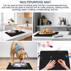 Gartful 2 Pack Silicone Crafting Mats, 15.7" X 11.8" Silicone Mat For Crafts, Large Heat Resistant Sheet For Jewelry Casting, Epoxy Resin, Painting, Counter Table Protector, Placemat, Nonstick, Black