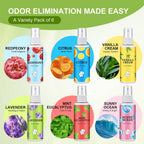 6 Pack Toilet Spray, 6-Scent Bathroom Spray, Freshener Deodorizer For Home, Bathroom Odor Eliminator With Essential Oil, Up To 400 Uses, Travel Essentials Portable Air Freshener (Each 1.01Fl Oz)