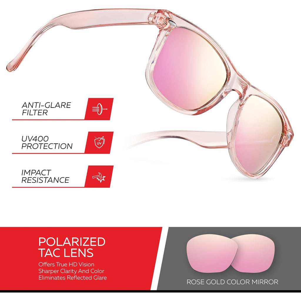 Retro Rewind Polarized Sunglasses for Men and Women - UV Protection Classic Sun Glasses