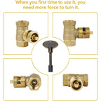 Stanbroil Universal 3-Inch Gas Valve Key Antique Copper | Fits 1/4" And 5/16" Turn Ball Valve For Gas Fire Pits And Fireplaces