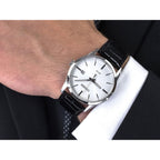 Citizen Quartz Mens Watch, Stainless Steel With Leather Strap, Casual