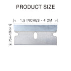 Single Edge Razor Blade 10 Pack - Straight Edge Razor - Ten Sharp Flat Blades in Convenient Storage Box - Oven Scraper Razors Refills - Heavy Duty Single Sided