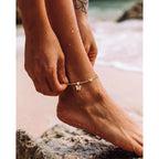 Anklets for Women Waterproof 14K Gold Plated Cz Beach Ankle Bracelets Dainty Summer Butterfly Clover Heart Bow Anklet Non Tarnish Layered Beach Jewelry Accessories for Women Trendy
