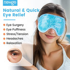 Newgo Cooling Eye Mask For Puffy Eyes, Cold Eye Mask Eye Ice Pack For After Eyes Surgery, Tension Stress Relief, Itchy Eyes, Headaches, Dark Circles - Blue