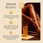 Glo Melanin Brightening Body Oil – Topical Moisturizer With Vitamin C, Kojic Acid & Turmeric – Lightweight Hydrating Cosmetic Oil For Melanin-Rich Skin (8 Oz / 230 Ml)