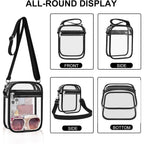 Clear Bag Stadium Approved Clear Purse For Women Clear Crossbody Bag For Stadium Events Concerts Festivals