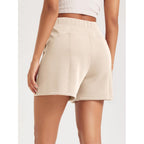 Modal Soft Relaxed Shorts with Pockets for Women High Wasit Casual Shorts