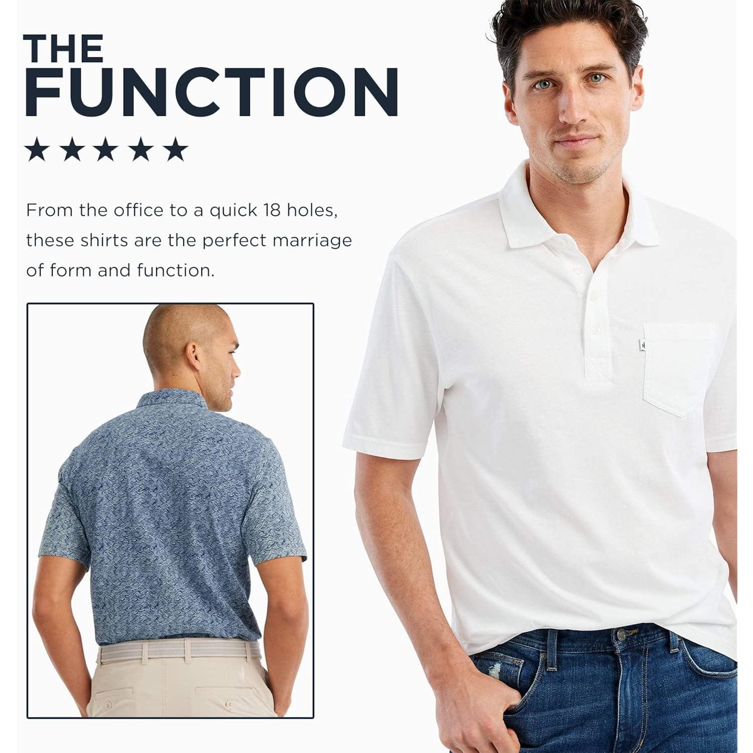 Johnnie-O Lyndonn Polo | Men'S Striped Performance Polo | 3-Button | Moisture-Wicking | 4-Way Stretch | Upf 50