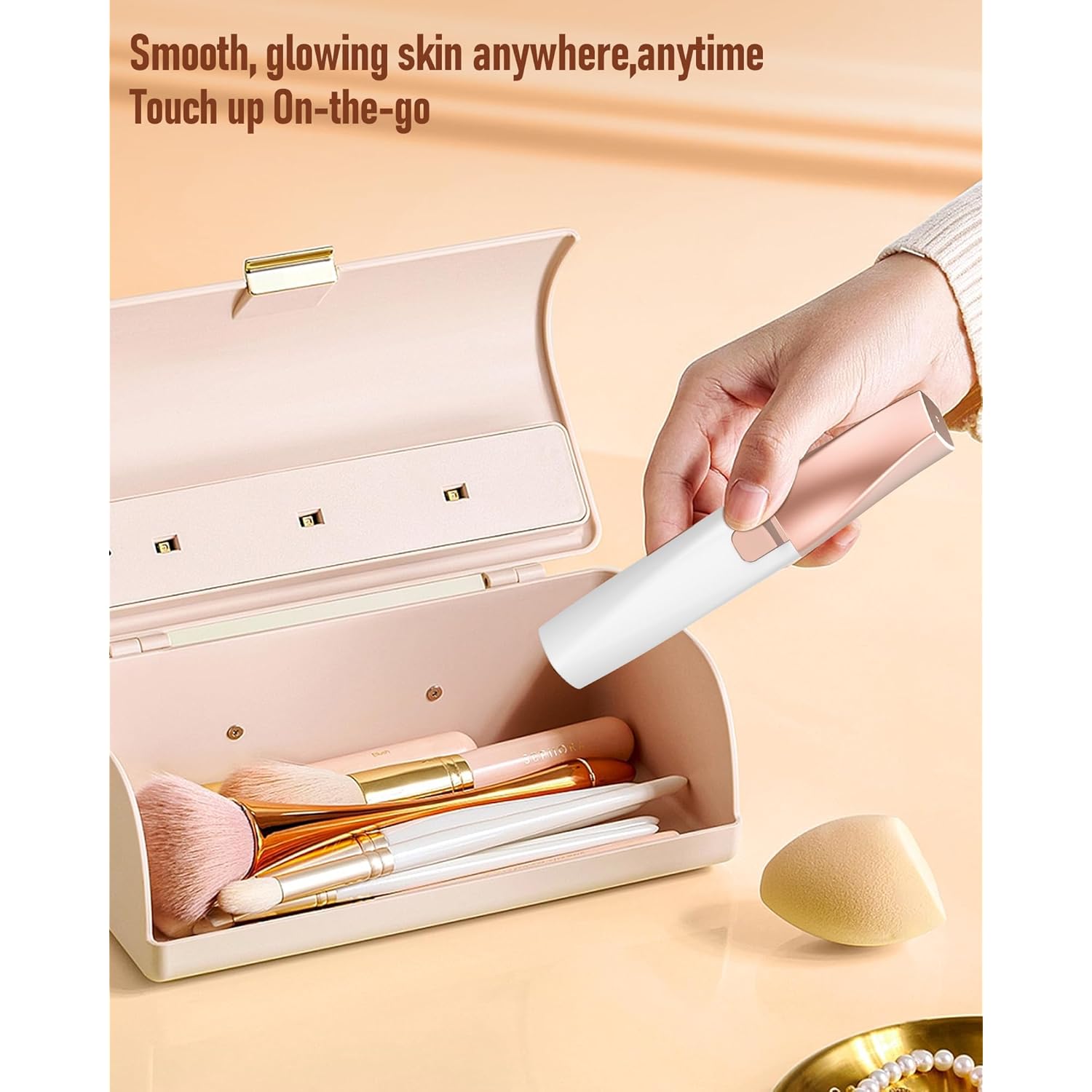Eyebrow Trimmer & Facial Hair Removal for Women: 2 in 1 Painless Rechargeable Eyebrow Razor with Built-in LED Light, Electric Face Shaver - Perfect for Peach Fuzz, Upper Lip, Chin & Sensitive Skin