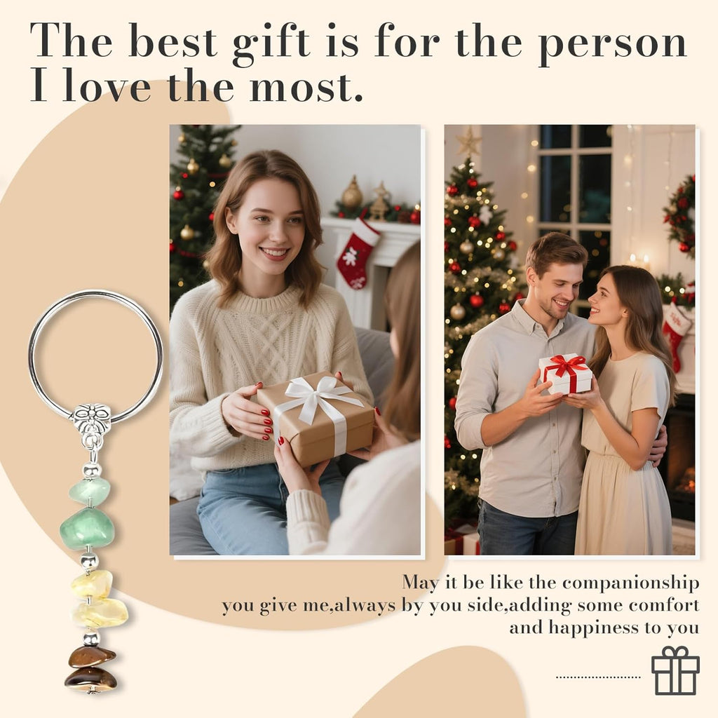 Crystal Healing Keychain Gift Set for Women