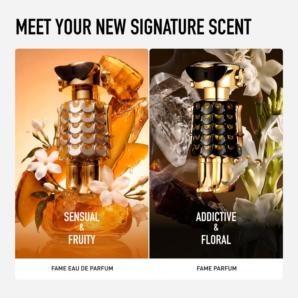 Rabanne Fame Parfum for Women - Intense Chypre Woody Perfume with Jasmine, Incense & Musk - Long Lasting Refillable French Fragrance Spray from Grasse