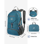 Waterfly Small Lightweight Packable Backpack: 20L Hiking Daypack Man Woman | 20L,Recycled Nylon Material,Multi-Compartment Storage,Water-Resistant,Everyday Carry,Ultra Light Foldable Travel Day Pack