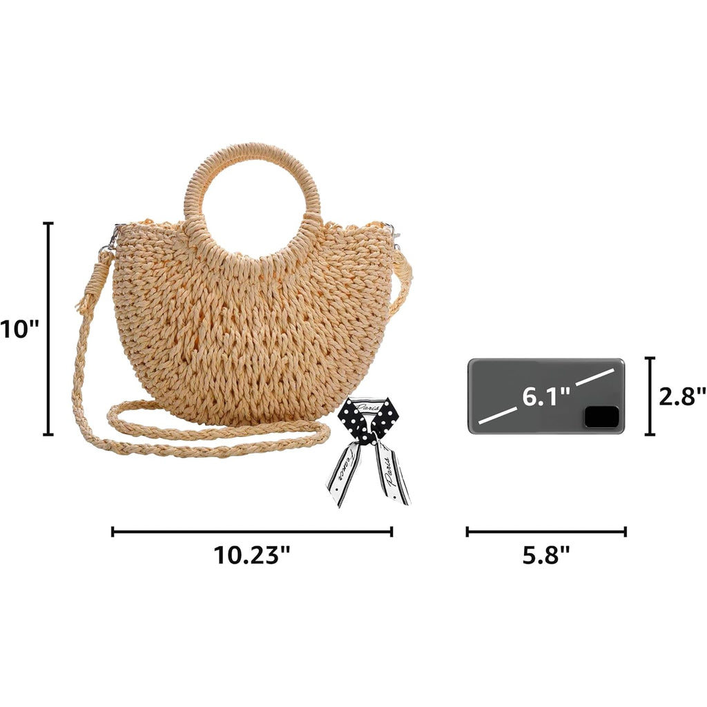 Straw Shoulder Bag For Women Woven Purse Beach Envelope Clutch Straws Wallet | Straw