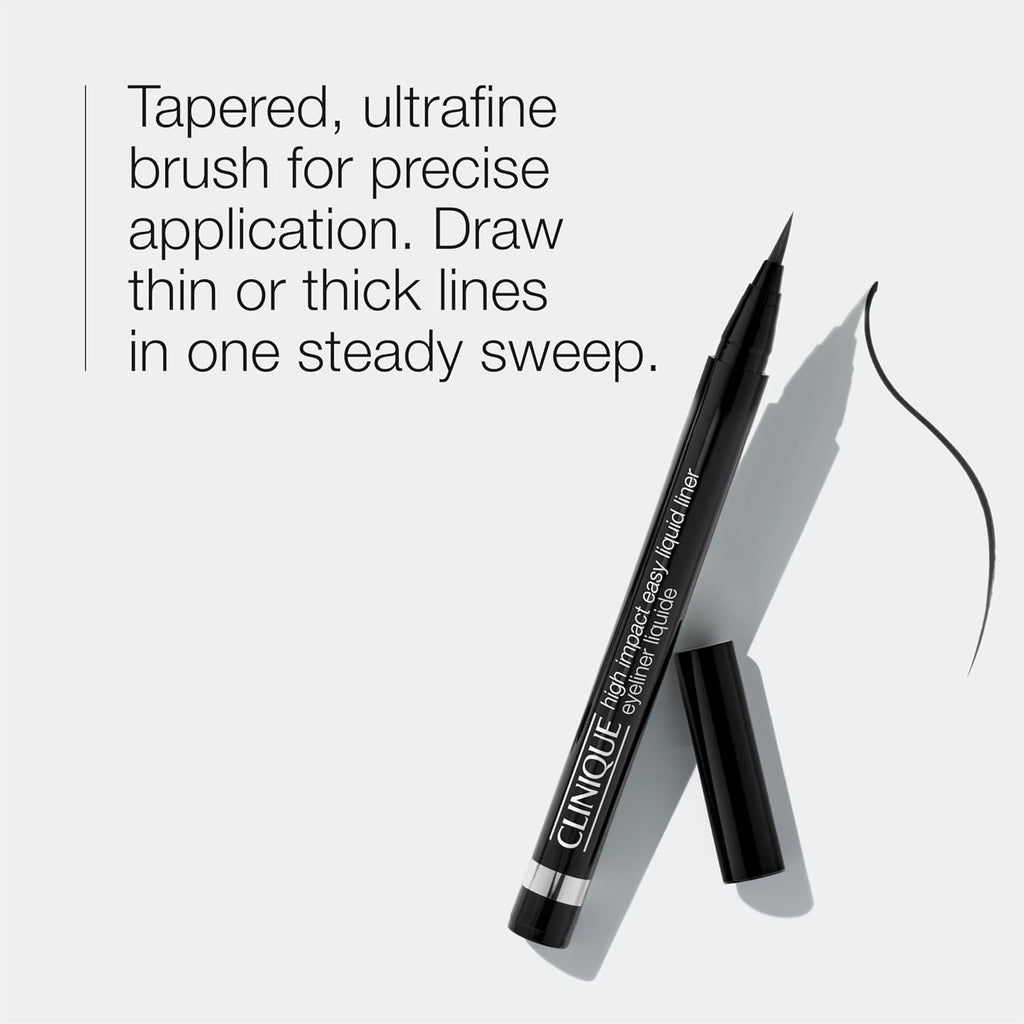 Clinique High Impact Easy Liquid Eyeliner | Waterproof, Long Lasting, Smudge Resistant + Safe For Sensitive Eyes