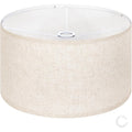 Outon Beige Large Drum Lamp Shades For Floor Lamps, 16" Top X16" Bottom X 9" High, Easy To Assemble, Replacement Linen Lampshades For Table Lamps & Bedside Lamps (1.65" Spider)