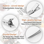 Hair Clips For Women Styling, 44Pcs Metal Duck Billed Pin Curl Clips, Hair Pins, Salon, Makeup, Hair Dyeing, Silver & Black