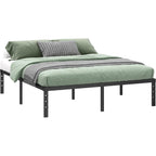 Metal Platform Bed Frame Full Size, 18 Inch Height With Heavy Duty Steel Support, No Box Spring Needed, Easy Assembly And Underbed Storage,Black