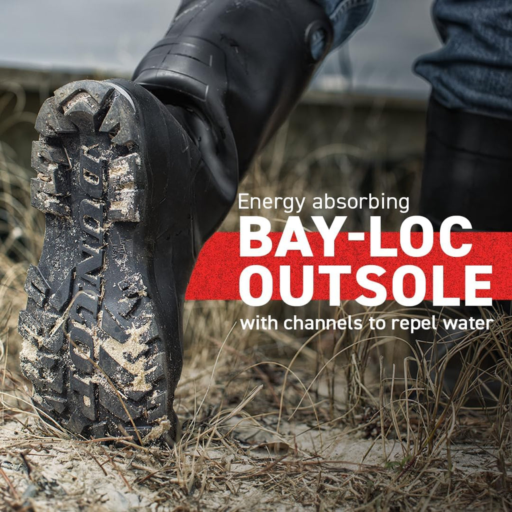 Dunlop Chesapeake Rubber Boots For Men & Women – Pvc - Waterproof - Lightweight Garden, Fishing & Rain Boots With Soft Toe And Wide Calf – Black – Size 3–15