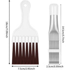 Boao Air Conditioner Condenser Fin Comb, Fin Cleaning Brush Air Conditioner Coil Cleaner Refrigerator Coil Cleaning Whisk Brush Evaporator Radiator Repair Tool(2 Pieces)