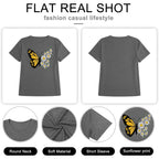 HDLTE Women Plus Size T Shirts Short Sleeve Casual Graphic Tee Tops A1 A-y01-grey
