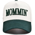 Women’s Mommin Trucker Hat – Vintage Two-Tone Ponytail Baseball Cap, Embroidered Adjustable Hat, Great Gift for Mom & Women Dark Green
