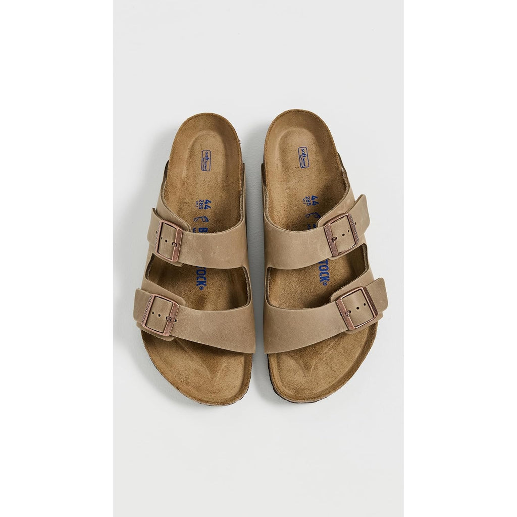 Birkenstock Unisex Arizona Soft Footbed Sandal, Tobacco Oiled Leather, 41 M Eu/10-10.5 B(M) Us Women/8-8.5 B(M) Us Men