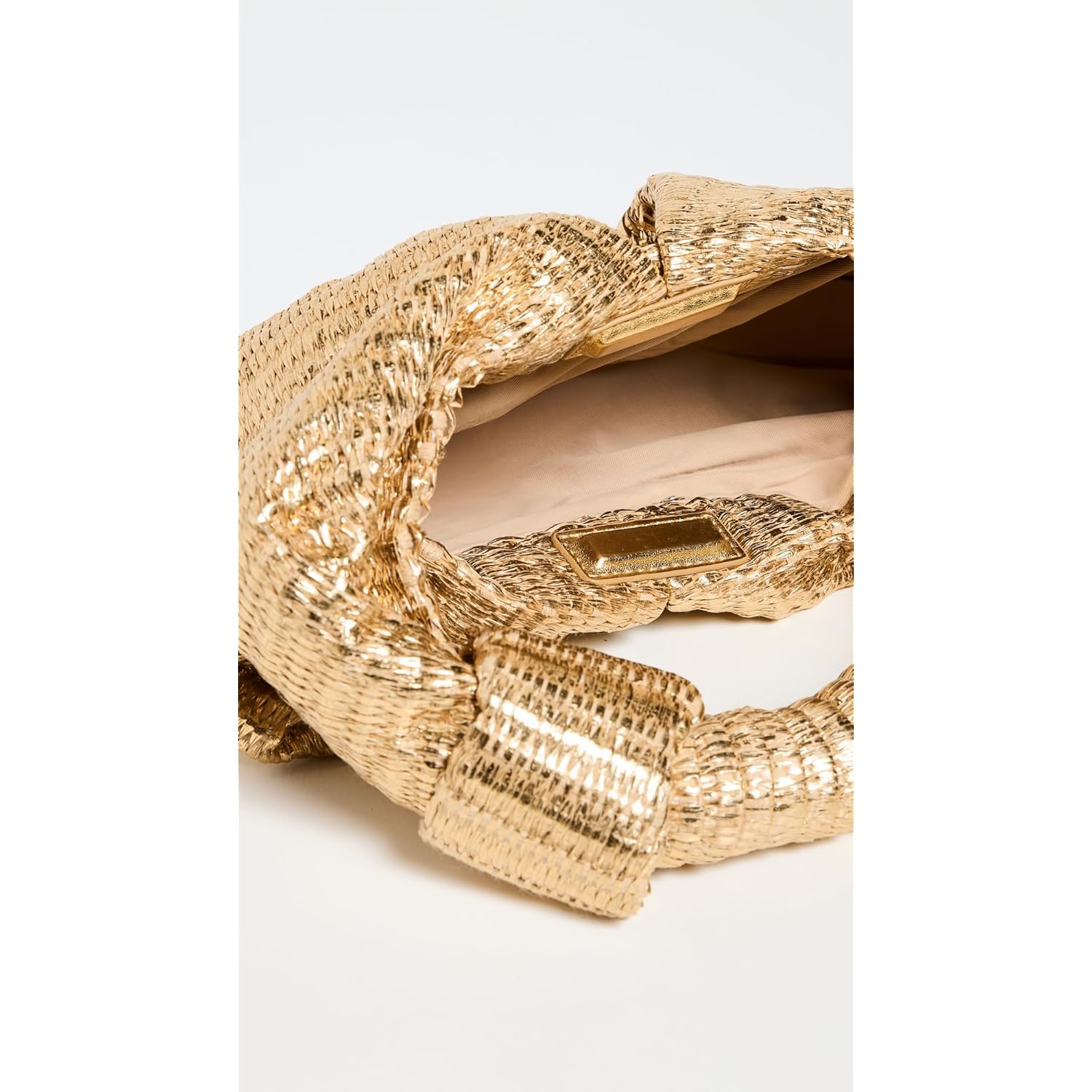 SIMONMILLER Women's Metallic Raffia Lopsy Bag