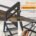 3-Tier Expandable Shoe Rack – Adjustable Heavy-Duty Metal Shoe Organizer Shelf For Closet, Entryway, Mudroom & Garage – Durable Freestanding Storage, Black