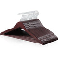 Amazon Basics Durable Wooden Suit Clothes Hangers, Closet Organizer, Cherry, 20-Pack