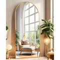 Dynwell Arched Full Length Mirror, Floor Mirror With Stand, 71"X26" Large Wall Mirror Full Length, Body Floor Mirror, Wall Mounted For Bedroom, Gold