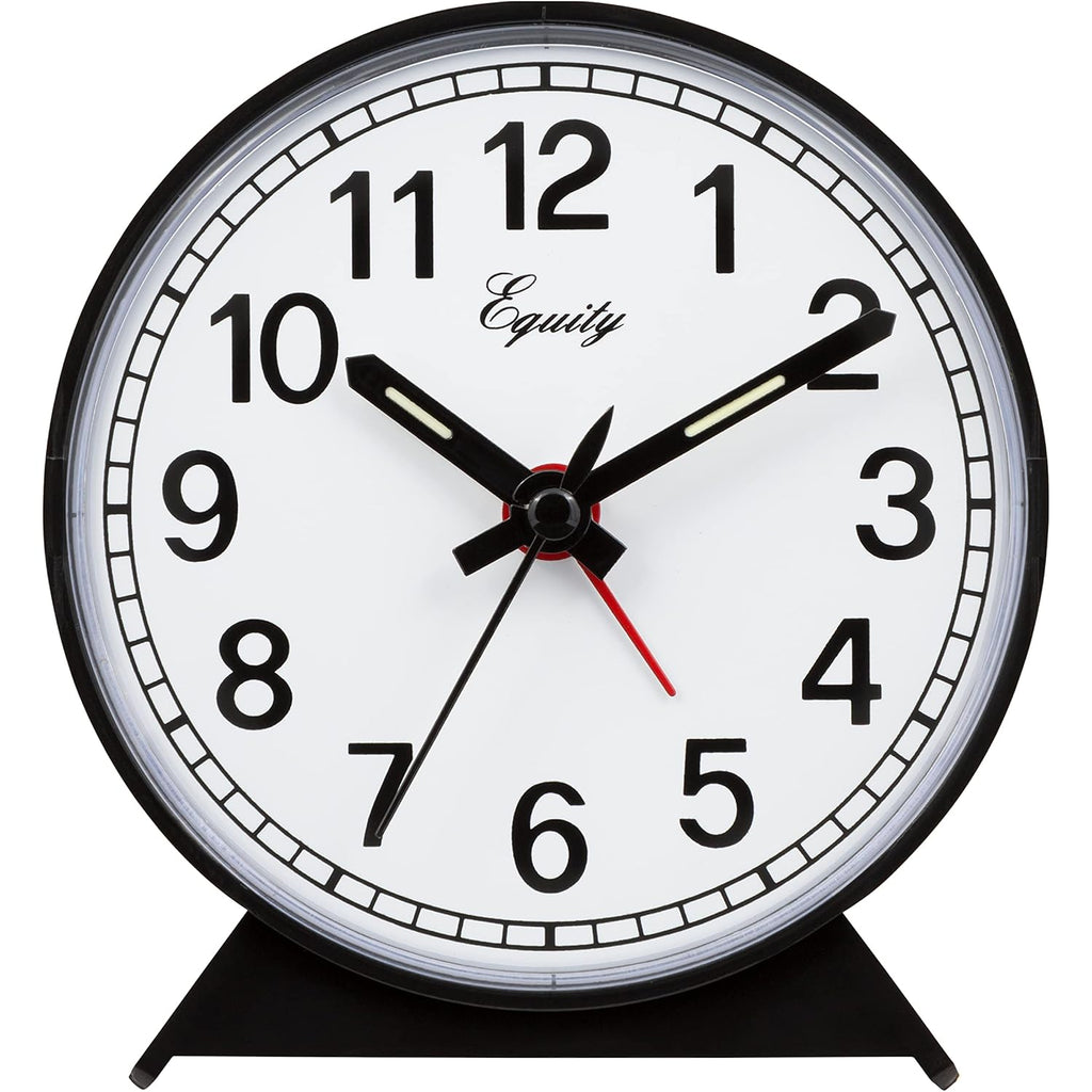 Equity 14075 Black Analog Wind-Up Alarm Clock