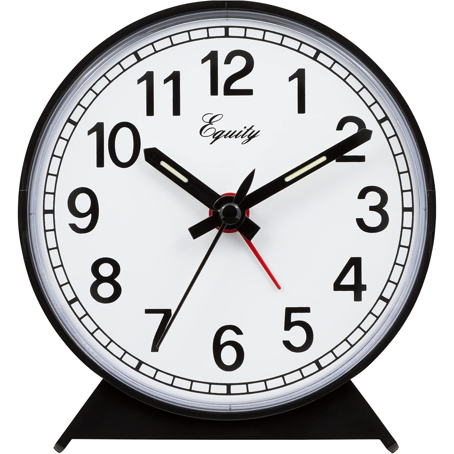 Equity 14075 Black Analog Wind-Up Alarm Clock