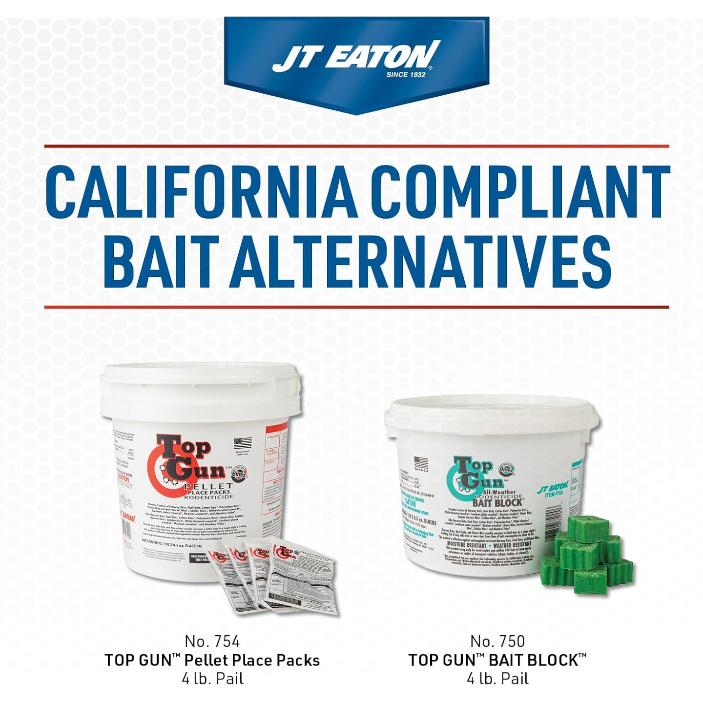 Jt Eaton Bait Block Peanut Butter Flavor Rodenticide – 9 Lb. Pail – Effective Rodent Control Bait Blocks – Long-Lasting And Easy To Use | 1 Oz Anticoagulant Bait Blocks; Peanut Butter Flavor; For Use In Tamper-Resistant Bait Stations; 9 Lb Pail