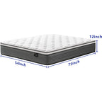 Full Size Mattress, 12 Inch Full Mattress In A Box, Hytrid Mattress With Pocket Sprines And Certipur- Us Certified Foan, Motion Isolation.Medium Firm, Pressure Relief For Cool Night
