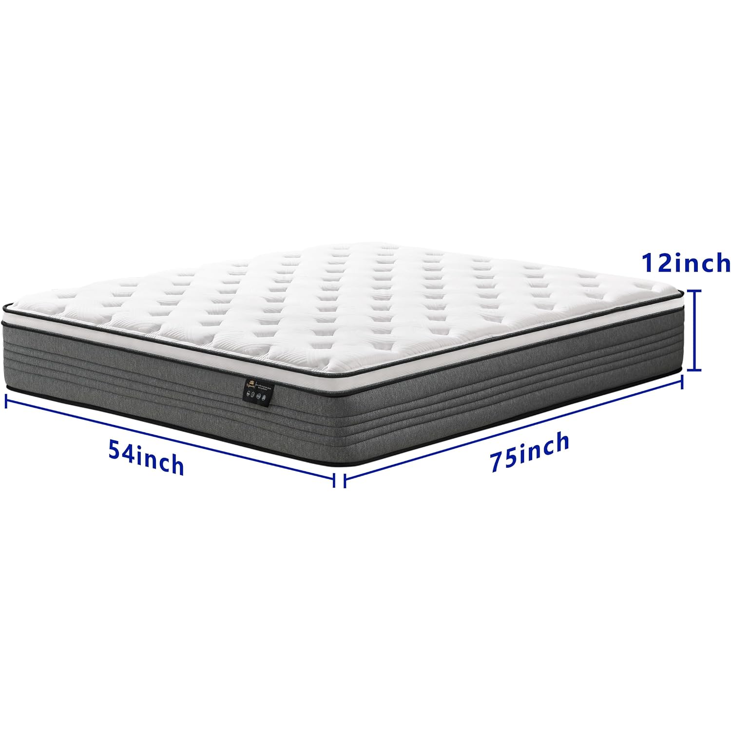 Full Size Mattress, 12 Inch Full Mattress In A Box, Hytrid Mattress With Pocket Sprines And Certipur- Us Certified Foan, Motion Isolation.Medium Firm, Pressure Relief For Cool Night